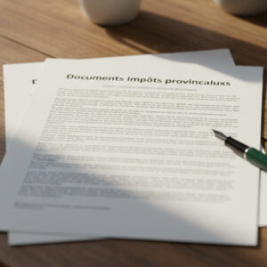 Documents impôts provinciaux