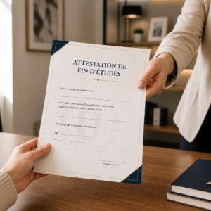Attestation de fin d’études