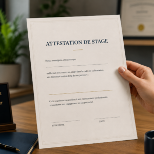 Attestation de stage